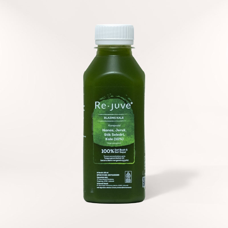 A bottle of Re.juve blazing kale.