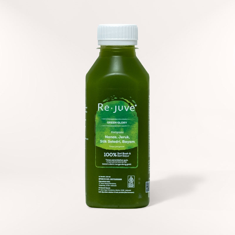 A bottle of Re.juve green glory.