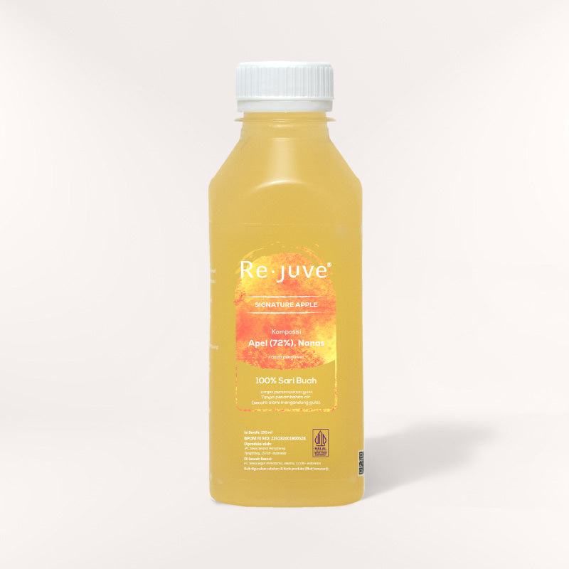 A bottle of Re.juve signature apple.