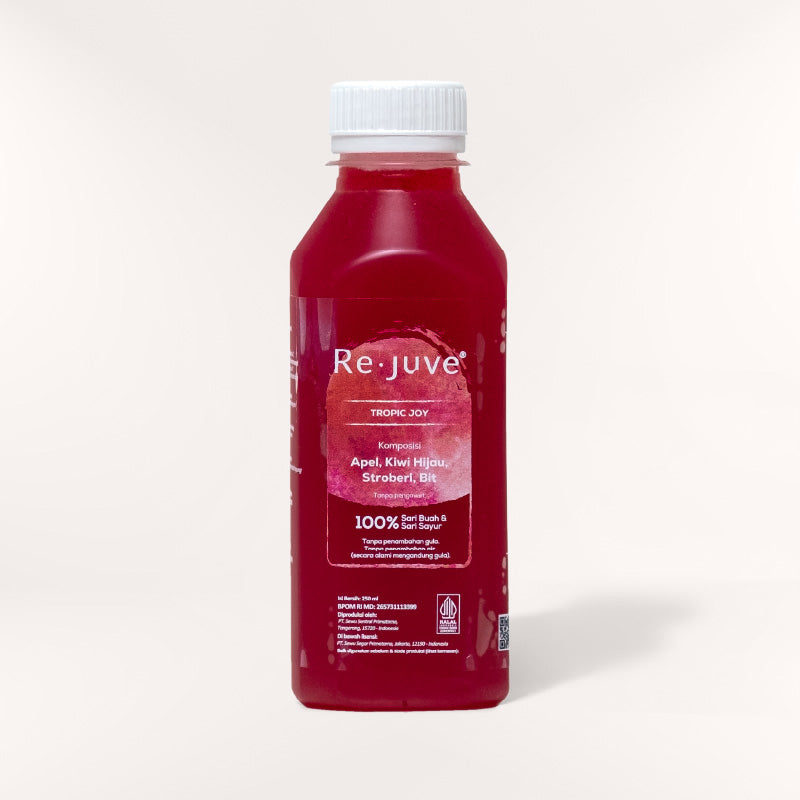 A bottle of Re.juve tropic joy.