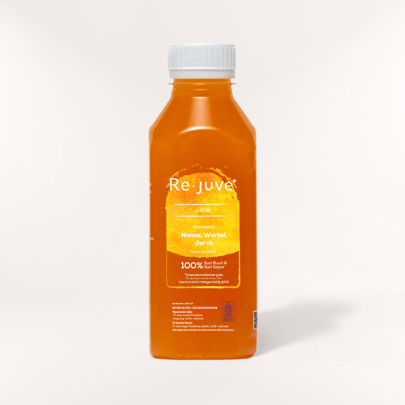 A bottle of Re.juve u.Glw.